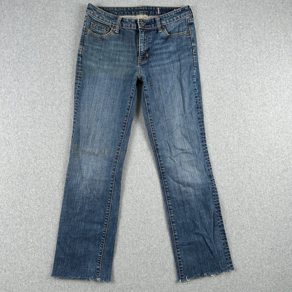 Gap Jeans Womens 4R Blue 1969 Medium Tint Bootcut Raw Hem Denim Pants